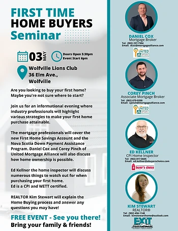 Poster for First Time Home Buyers Seminar