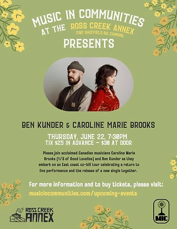 Poster for Ben Kunder & Caroline Marie Brooks
