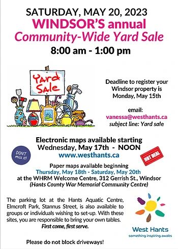 Poster for Community Wide Yard Sale