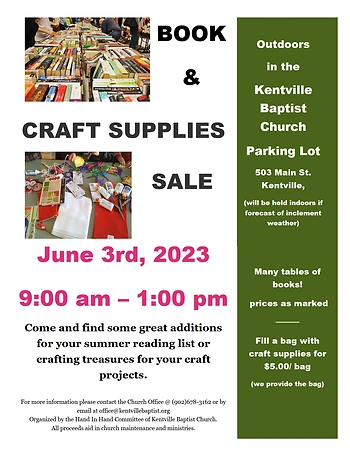 Poster for Book and Craft Supplies Sale