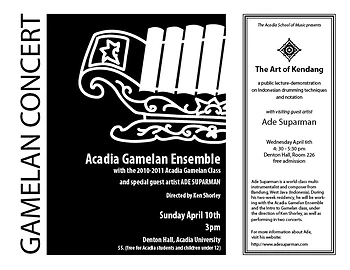 Poster for Lecture-Demo with Ade Suparman
