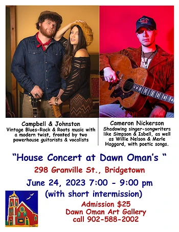 Poster for Campbell & Johnston with Cameron Nickerson