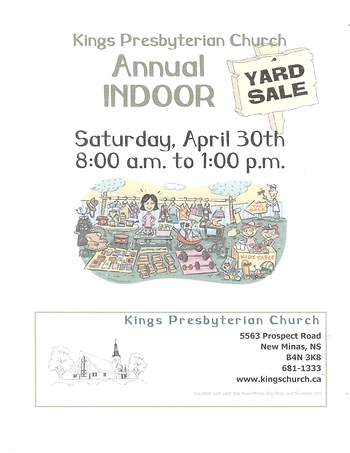 Poster for  Annual Indoor Yard Sale