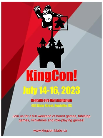 Poster for KingCon Boardgame Convention