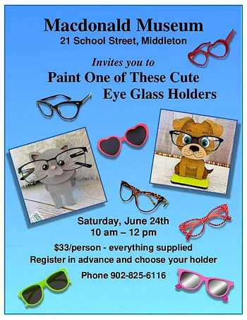 Poster for Paint your own eyeglass holder