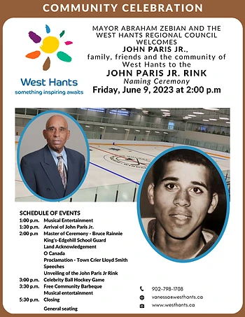 Poster for John Paris Jr Community Celebration