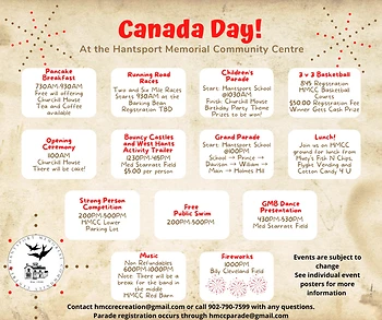 Poster for Canada Day