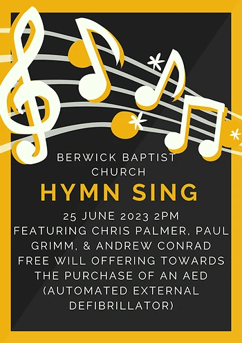 Poster for Hymn Sing