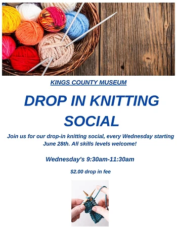 Poster for Knitting Social