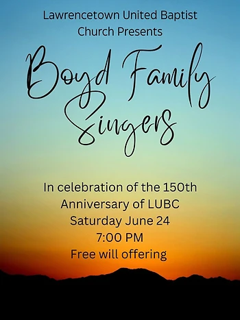Poster for Boyd Family Singers