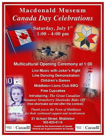 Poster for Canada Day Celebrations 