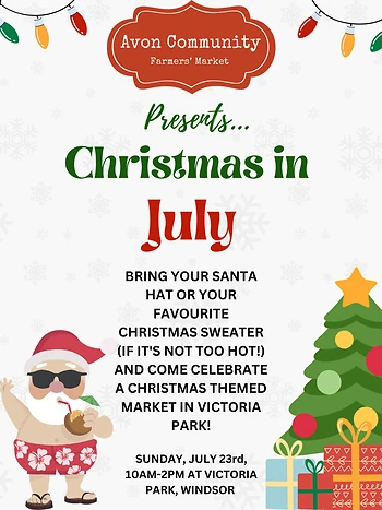 Poster for Avon Community Farmers' Market