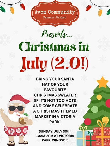 Poster for Avon Community Farmers' Market