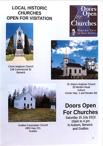 Poster for Doors Open for Churches