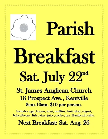 Poster for Parish Breakfast