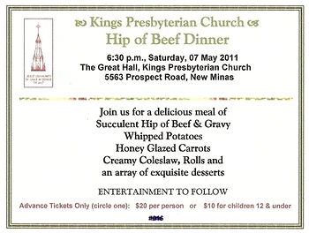 Poster for Hip of Beef Dinner