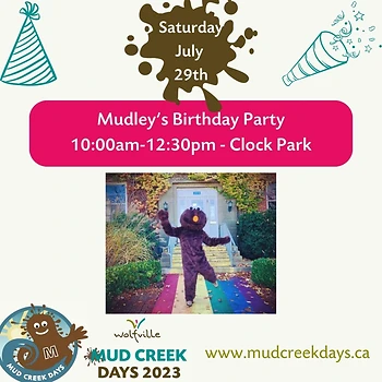 Poster for Mud Creek Days - Mudley's Birthday Party