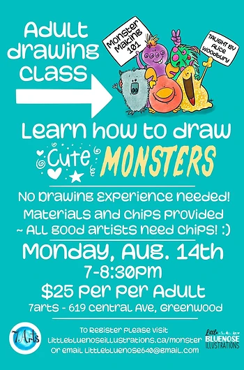 Poster for Monster Drawing 101 Adults