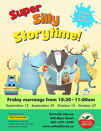 Poster for Super Silly Storytime