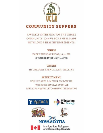 Poster for Community Supper