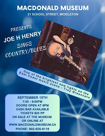 Poster for An Evening with Joe H Henry
