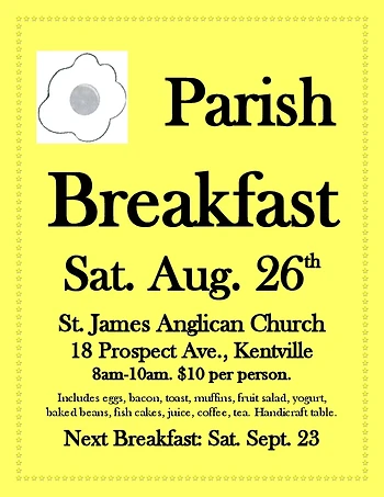Poster for Parish Breakfast