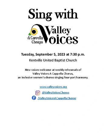 Poster for Sing with Valley Voices