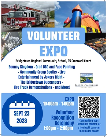 Poster for Annapolis County Volunteer Expo