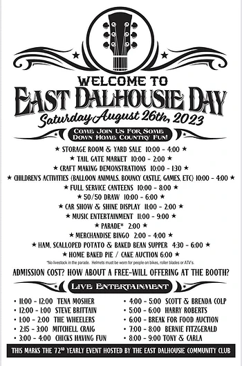 Poster for East Dalhousie Day