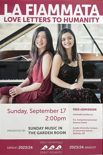 Poster for Sunday Music in the Garden Room