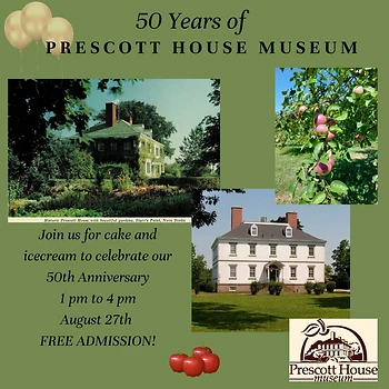 Poster for 50 Years of Prescott House Museum
