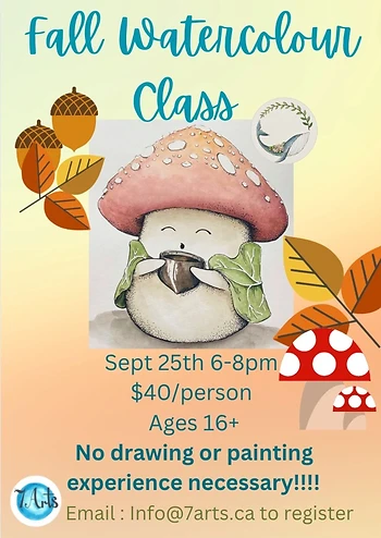 Poster for Fall Watercolour Class