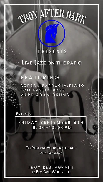 Poster for Troy After Dark with Adrean Farrugia