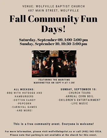 Poster for Fall Family Fun Days