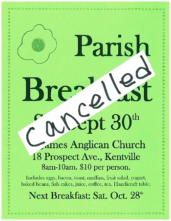 Poster for Parish Breakfast