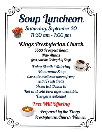 Poster for Soup Luncheon