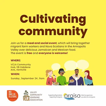 Poster for Cultivating Community meal with migrant workers