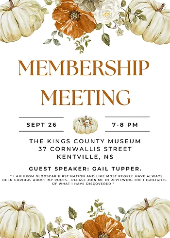 Poster for Membership Meeting