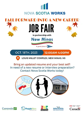 Poster for Fall Foward into a New Career Job Fair