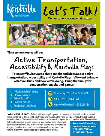 Poster for Kentville Let's Talk