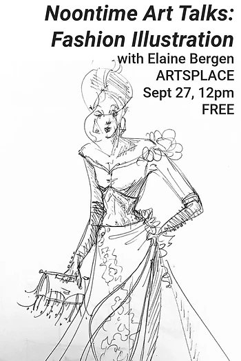 Poster for Fashion Illustration, Noontime Art Talk