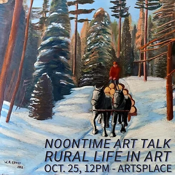 Poster for Rural Life in Art, Noontime Art Talk