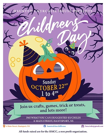 Poster for Haunted Churchill House Childrens Day