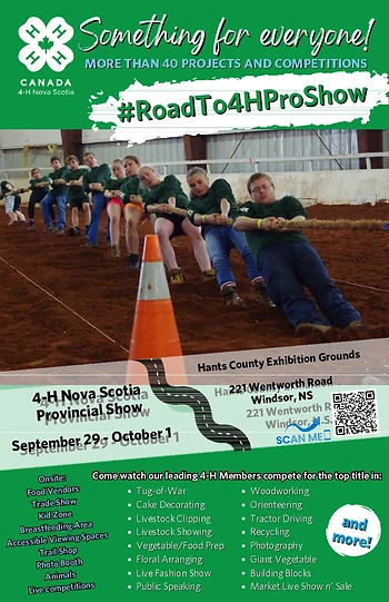 Poster for 4-H NS Pro Show!