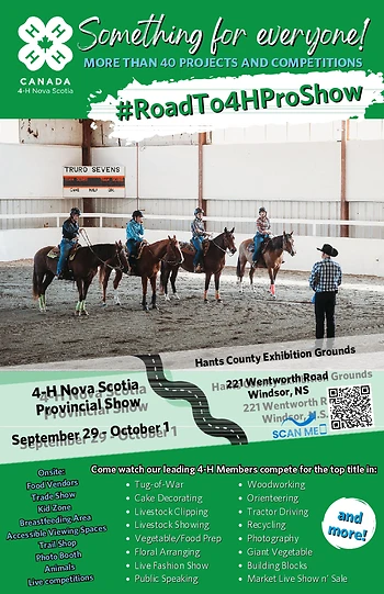 Poster for 4-H NS Pro Show!