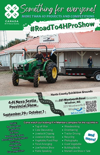 Poster for 4-H NS Pro Show!