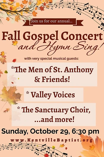 Poster for Fall Gospel Concert