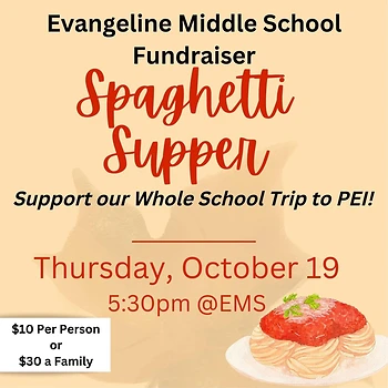 Poster for Spaghetti Supper
