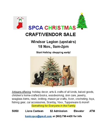 Poster for Christmas Craft/Vendor Sale
