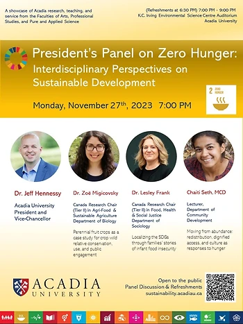 Poster for President's Panel on Zero Hunger